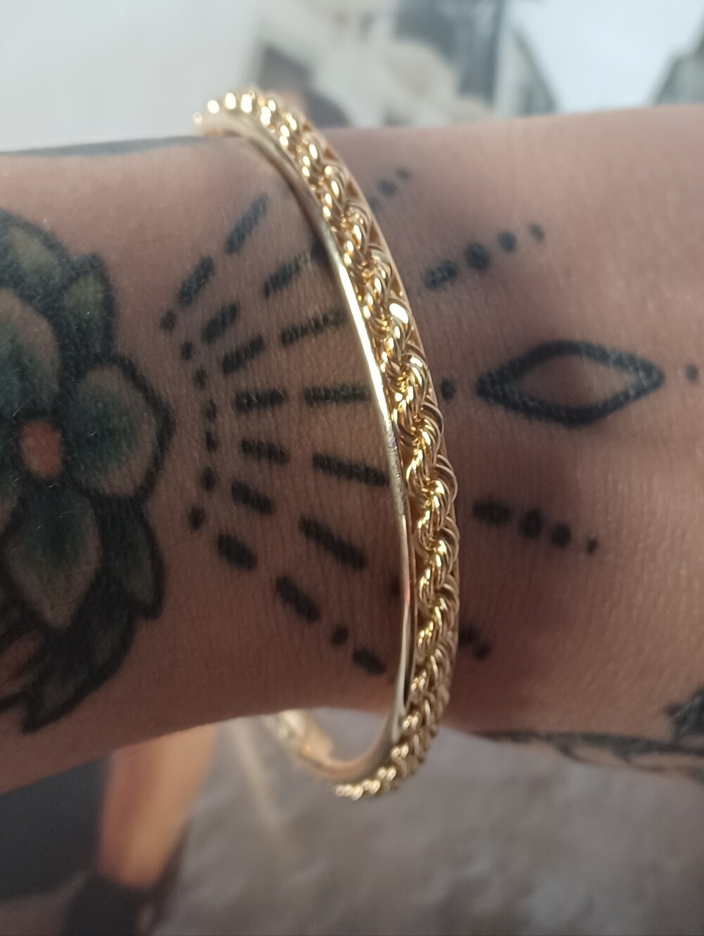 Vintage Milor Italy Bronze Twisted Rope Bangle Bracelet Gold Plated ✨️